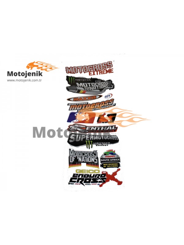 Sticker Motocross Motosiklet